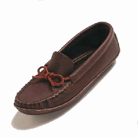 Men's Burgundy Leather Moccasins With Double Padded Sole