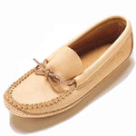 Womens Ivory Moosehide Moccasins With Double Padded Sole