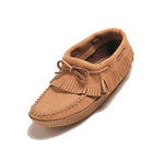 Women's Burgundy Moosehide Leather Papoose Moccasins
